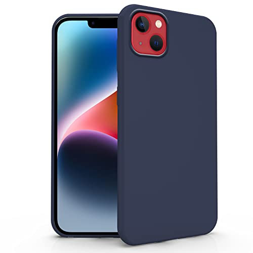 N NEWTOP Cover Compatibile per iPhone 14 PLUS (6.7), Custodia TPU SOFT Gel Silicone Ultra Slim Sottile Flessibile Case Posteriore Protettiva Anti Urto Guscio (Blue)