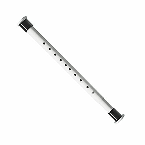 Hershii White Adjustable Shower Curtain Rod Spring Tension Pole Extendable Wardrobe Rail Clothing Hanger Telescopic Bar for Bathroom Closet Window RV Doorway 110-410cm