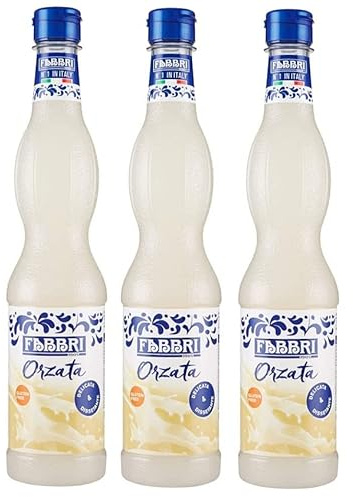 3x Fabbri Sciroppo Orzata Gerstensirup Sirup Ideal für Cocktails und Getränke Alkoholfreie Getränke PET 560ml