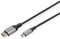 DIGITUS 8K/60Hz Displayport Adapterkabel - DP zu mini DP - Displayport 1.4-4k/144Hz - 2 m - Aluminiumgehäuse - Kompatibel mit Monitor, Gaming-Grafikkarte - Schwarz