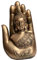 WOONEKY Figur Buddhistische Ungewöhnlich Meditative Zimmer Statue Thailand Golden- Desktop Hand Schlafzimmer Für Auto Buddha Harz X Dekorativ Büro In Thai Sitzend