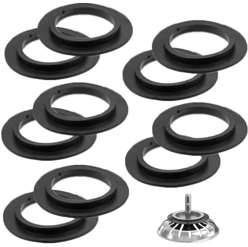 10 PCS O-Rings Rubber Gasket Professional Basket Strainer Plug Rubber Seal Washer Gasket Basket Strainer Waste Plug for Kitchen Sink Plug
