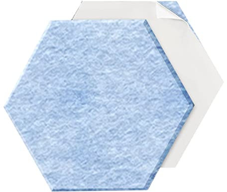 10 Pezzi Pannello Acustico Fonoassorbenti Esagonale,30x26x0,9cm Imbottitura Fonoassorbente ad Alta Densità, Esagonale ignifugo Pannelli Isolamento Sonoro Bordi Smussati per Casa & Uffici (Color : Lig