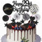 Yunchu Online Happy 29th Birthday Tortendeko Schwarz Tortendeko 29 Geburtstag Deko Kuchen Topper 29 jahre Mann Frau Kuchendeko 29. Geburtstag Schwarz Tortendeko für 29. Geburtstag Cupcake Toppers