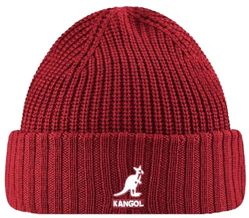 Kangol Unisex Merino Wool Rib Beanie Baskenmütze, Violett (Cranberry), One Size