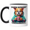 Hey!Print Guten morgen? Ganz dünnes Eis Hund Tasse Schwarz Langschläfer Morgenmuffel Witzig Kaffee