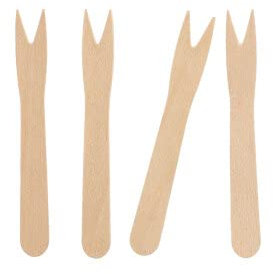 10.000 forchette per patatine fritte, legno puro, 8,5 cm