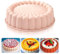 Heveer Moule à Gâteau Rond en Silicone AntiadhéSif Moule à Gateau Charlotte Réutilisable Moule à Gâteau Cannelé pour Cheesecake Brownie Tartes Flan 10 Pouces Rose