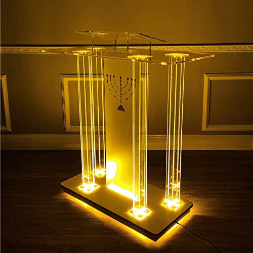 HAicom Acryl-Kanzel, klares Podium, großes Rednerpult für Kirchenschulkonferenzen, für Konferenzräume, Kirchenunternehmen, transparentes Plexiglas-Podium