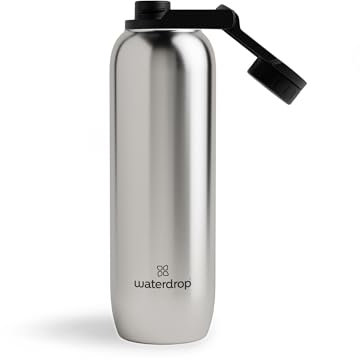 waterdrop® All Purpose Thermosflasche 1L. isolierte Edelstahl Trinkflasche. 24h kalt - 12h heiß. auslaufsicher & bruchsicher