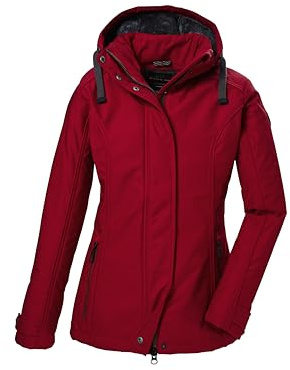 G.I.G.A. DX Damen Softshelljacke/Outdoorjcake mit abzippbarer Kapuze GW 23 WMN SFTSHLL JCKT, rot, 38, 42211-000
