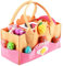 PISOSN Tragbare Tragetasche, kompatibel mit Toniebox-Starter-Set und Tonies-Figuren, Reise-Filzstoff, Musikspielzeug, faltbare Tasche für Toniebox-Zubehör (rosa Muster)