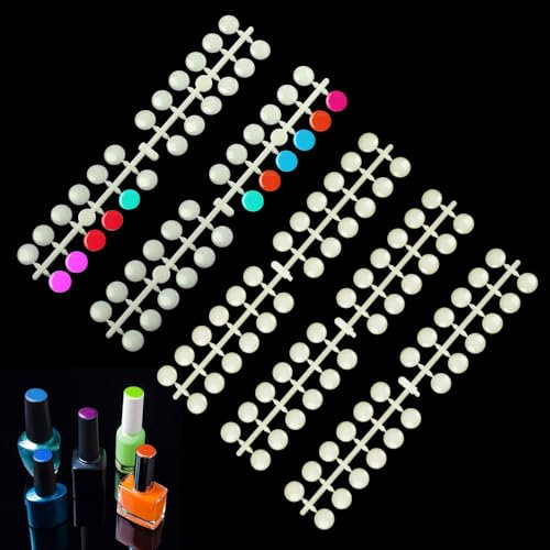 Présentoir Faux Ongles Couleur, Nuancier Ongle, Nuancier Bâtons d'Affichage Nuancier, 120 Pièces Nuancier Ongles Rond, Ongle Nuancier Cartes de Couleur, Ongles Couleur Présentoir avec Autocollants