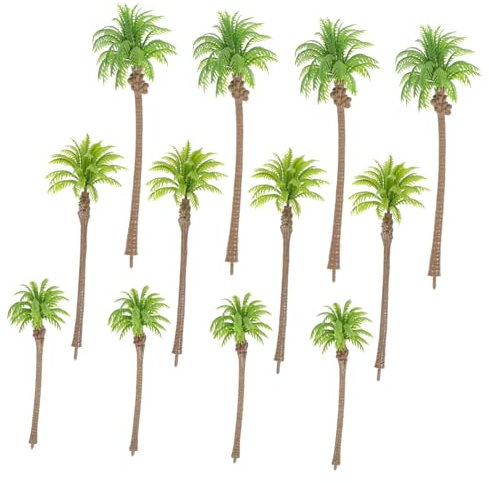 SHINEOFI 12stücke Miniatur Kunstpalmen Modelle Miniatur Landschaft Bäume Bastelmaterial Miniaturkunstpalmen Für Modellbahnschienen Und Architekturmodelle