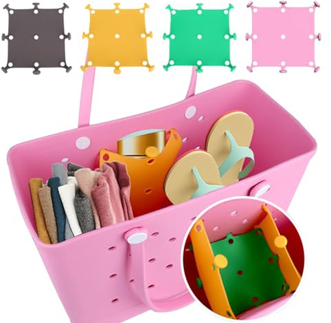 Admaison Lot de 1 séparateur pour sac Bogg - Accessoires originaux - Porte-gobelet pour la plage, les voyages - Réglable - En silicone - Universel - Taille L/XL - Rose