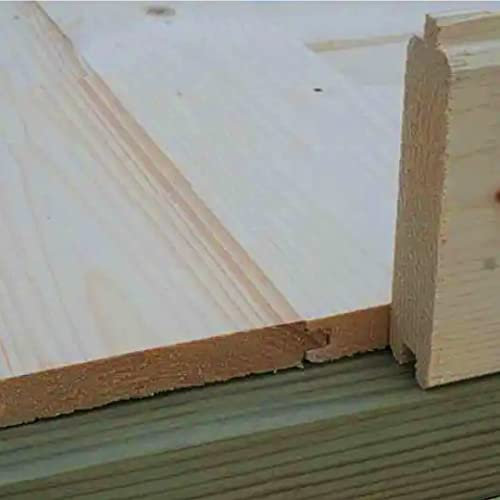 Alpholz Holzfußboden Gartenhäuser, Gerätehäuser inkl. Fundamenthölzer, Sockelleisten 18 mm Stärke naturbelassen 3m²