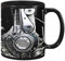 Streysisl Tasse à Café Mécanique Amusante pour Hommes - Tasse à Expresso avec Moteur, Décoration de Bureau Cool en Céramique