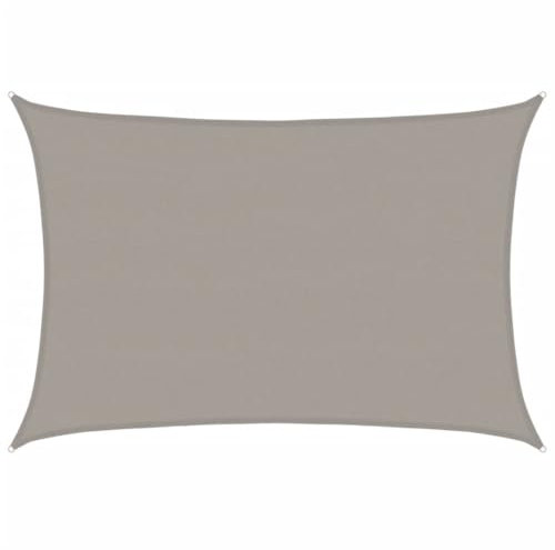 vidaXL Toldo de Vela Rectangular HDPE Gris Claro 160 g/m² 5x7 m, Vela de Sombra de Sol, Vela de Sombra, toldo de Patio, Vela de Sombra Solar
