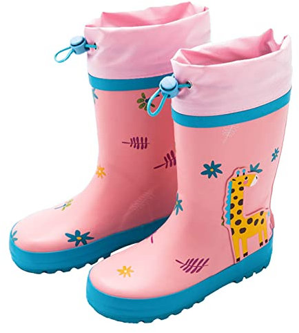 Leichte Gummistiefel Kinder Kinder Gelb Barfussschuhe Gummi Stiefel Kids für Jungen und Mädchen Regenstiefel Gummistiefel Eva Unisex Regenschuhe Kinderstiefel Sommer Halbhoch Rain Boot