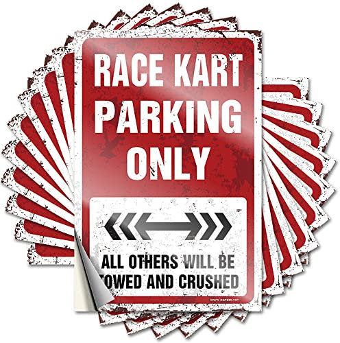Auto-Aufkleber, lustig, Rennkart-Parkplatz, 10 Stück, große Bandaid-Aufkleber für Auto, lustige Auto-Aufkleber (12 x 18 cm)