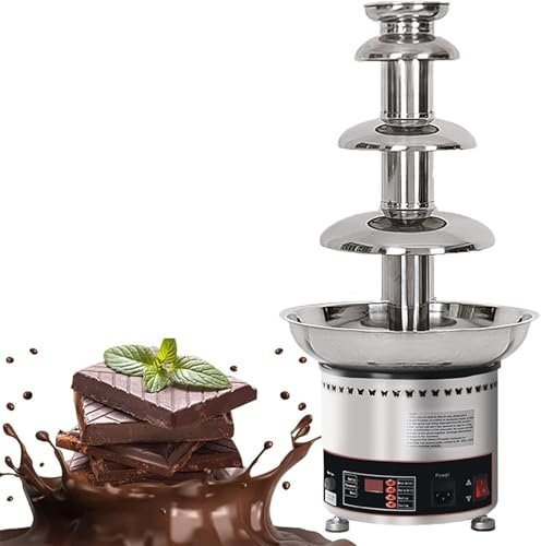 RayGenius Sauce Heater for Cheese Commercial,Chocolate Fondue Fountain Machine, Large Capacity Chocolate Waterfall Hot pot Machine。,6Layers