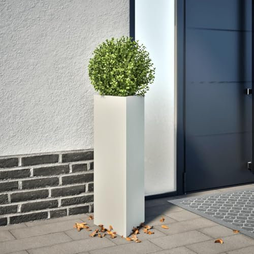 Xichuzi Jardinera Triangular Acero Blanco 30x26x75 cm, Huerto Urbano Terraza, Jardineras Exterior, Jardineria Maceteros, Mesa De Cultivo, Huerto En Casa - 851145