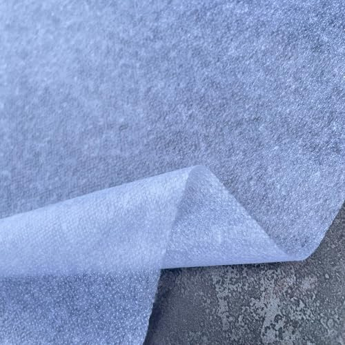 Einlage zum Aufbügeln, 90 cm breit, Vliesstoff, verschiedene Gewichte zum Nähen, Schneidern, Basteln, Halsbänder, DIY Schneiderei und Quilt-Stabilisator (leicht, weiß, vorgeschnitten, 2 m)