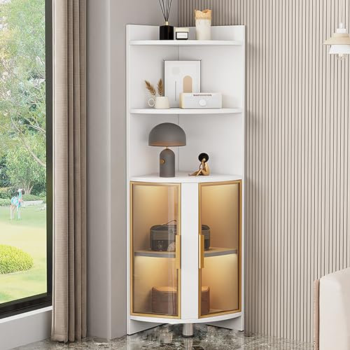 Eckschrank Lagerung für Wohnzimmer Küche Schlafzimmer Eckregale Gerät Tisch Pflanzenständer Bücherregal (verschiedene Größen großer Stauraum) moderne Möbel-Lösung für Zuhause