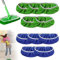 Pack of 10 Wet Floor Cloths, Reusable Floor Cloths, Dry Microfibre Mop Cover, Wet Floor Mop for Cleaning Tiles, Hard Floors (Blue + Green)