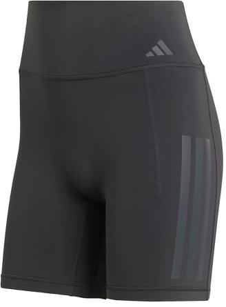 adidas Women's Optime Workout 3-Stripes Short Leggings, black, M 5 inch