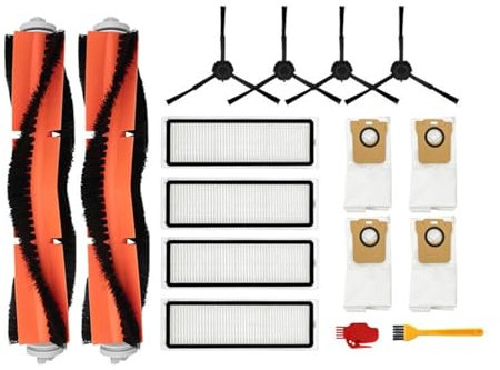 AZSHIW Compatible con Xiaomi Mi Robot Vacuum-Mop 2 Ultra STYTJ05ZHM, Accesorios for aspiradoras, Bolsas for Polvo, paño for fregona, Cepillo Lateral Principal y Piezas.(Lavender)