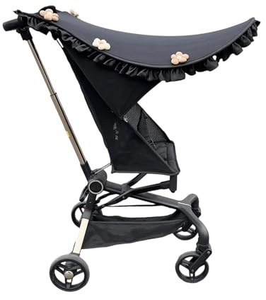 Pare-soleil pour poussettes de bébé - Protection solaire élégante et coupe-vent avec fonction arquée pour activités de plein air et voyage