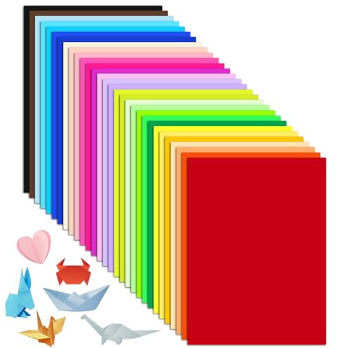 TIYCNIY Coloured Card A4, 60 Sheets, 160GSM Thick Rainbow Craft Card for DIY Cards Making, Scrapbook, Office Printing, Birthday Party Decorations and Children's Arts - 30 Assorted Colours