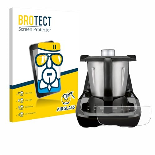 BROTECT Schutzglas für SilverCrest Monsieur Cuisine compact | Transparenter Displayschutz Made in Germany Schutzfolie Panzer Folie Glas 9H Anti-Fingerprint Einfache Montage Clear