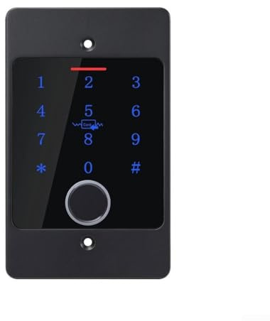 Serratura con impronta digitale IP66 con telecomando tramite app per smartphone e doppia autenticazione tramite biometrica e password (nero)