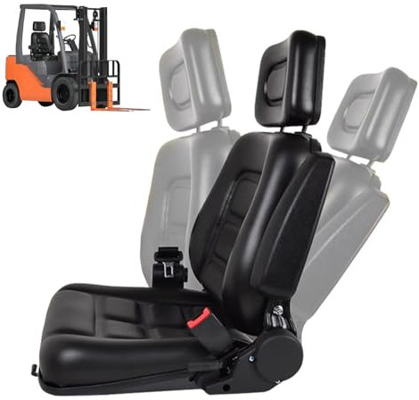 Siège universel pour tracteur, chariot élévateur avec rail coulissant, siège de tondeuse à gazon avec accoudoir réglable, ceinture de sécurité et appui-tête, pour pelleteuse, bulldozer et autres