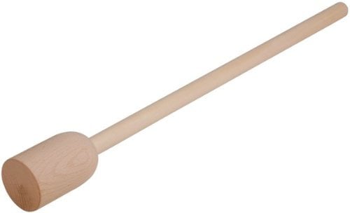 K&K 60 x 5,8 cm Krautstampfer für Sauerkraut im Gärtopf - Stampfer für Kartoffeln, Gemüse, Obst, antibakteriell, kratzfrei, natürliches unbehandeltes Holz: Buche