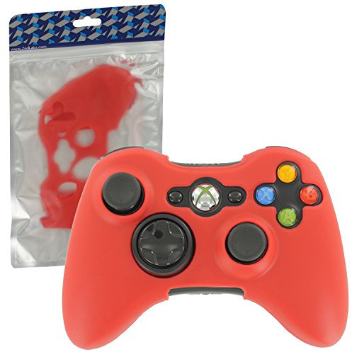 Protective cover for Microsoft Xbox 360 controller soft silicone rubber grip skin – Red | ZedLabz