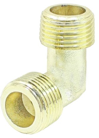 sourcingmap Gold Tone 16.5mm Dia 90 Degree Male Elbow Connector for Air Compressor