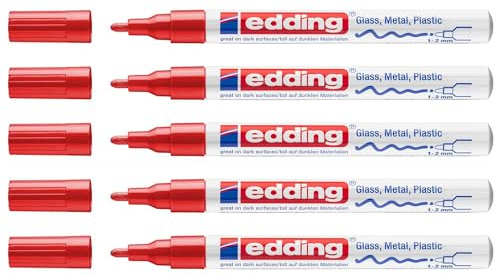 Gloss Paint Marker Edding 751, red, Medium
