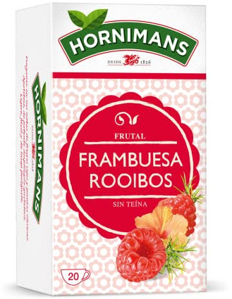Hornimans Infusión de Frambuesa Rooibos 100% Natural | 20 bolsitas | Sin Teína