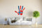 INDIGOS UG - Wandtattoo - Wandaufkleber - Fahne in der Hand - Land - Norway - Norwegen - 61x58 cm