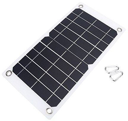 NUZAMAS Poartable 7.5 W Panel Solar 5 V USB teléfono Cargador batería Libre 2 aleación Clips
