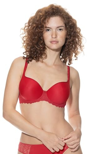 Mey Damen Spacer BH mit Spitze Serie Amorous | Bügel-BH mit innovativem 3D-Material, grafische Spitze am Unterbrustband, Zierträger, dreifacher Haken-Ösen-Verschluss