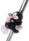 Nici 41414 Theodor and Friends Magnettier Einhorn Carbon Flash, 12 cm