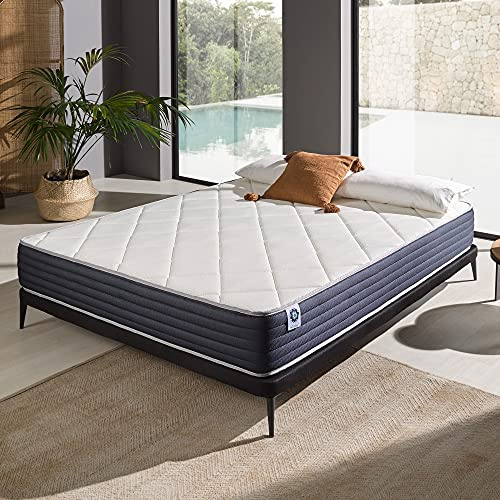 Naturalex - Ideal Visco - Matratze 140x190 cm - Höhe 26 cm | Kaltschaummatratze - 26cm - H3 - mittelfest- Viskoelastischer Schaumstoff mit Blue Latex Technologie - HR-System - beste