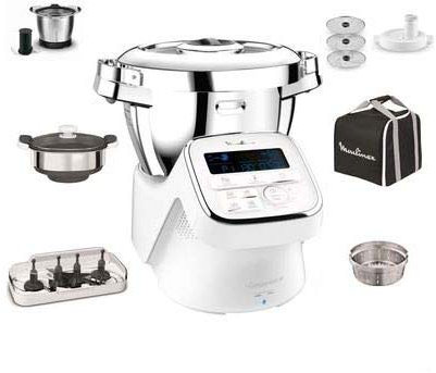 Moulinex Robot Cuiseur Connecté I-Companion XL Blanc 1550W 4,5L YY3963FG