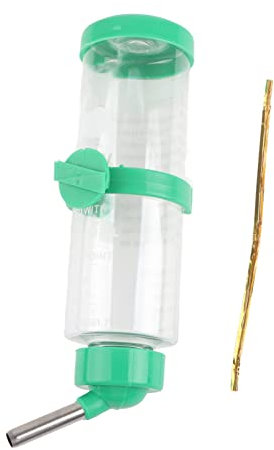 HEEPDD 250ml Hamster Water Bottle, No Drip Automatic Drinking Bottle for Small Animals Leak Proof Cage Mounted Water Dispenser