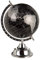 Globus Basis Chrom Globus Schwarz und Silber H 32 cm