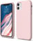 TechDealsUK Silicone Matte TPU Case Cover For Apple iPhone 11 (Light Pink)